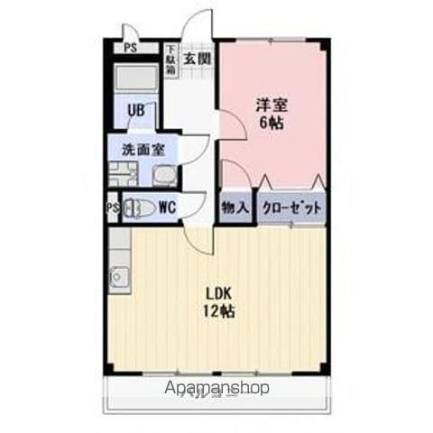 LIMPIAプレステージサザン(1LDK/1階)の間取り写真