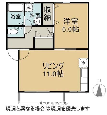 デイジー Ⅰ(1LDK/2階)の間取り写真
