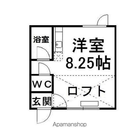 メゾンドK1(ワンルーム/2階)の間取り写真