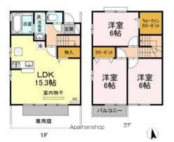 TSスクエア(3LDK/1階)の間取り写真