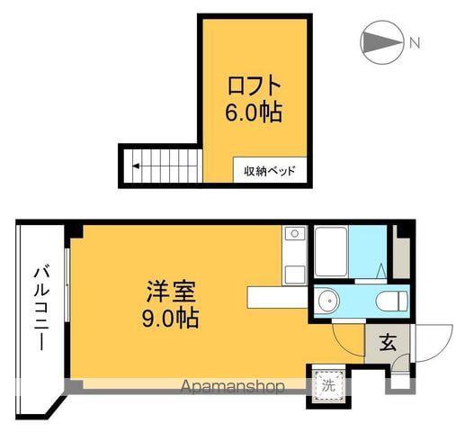 コーポ朝日Ⅱ(ワンルーム/5階)の間取り写真