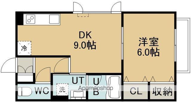 ニートハウスC(1DK/2階)の間取り写真