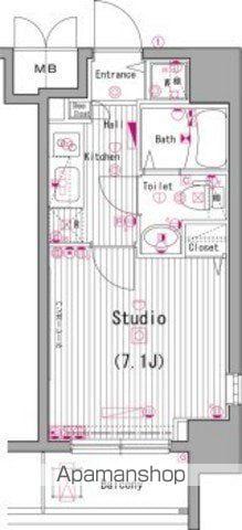ガーラ横濱南(1K/10階)の間取り写真