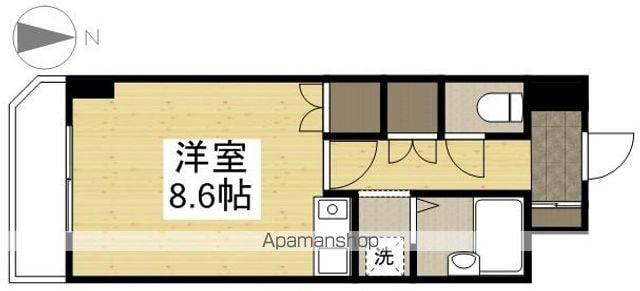 幸町旭ビル(ワンルーム/4階)の間取り写真