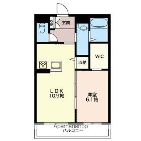 プリムローズ(1LDK/2階)の間取り写真