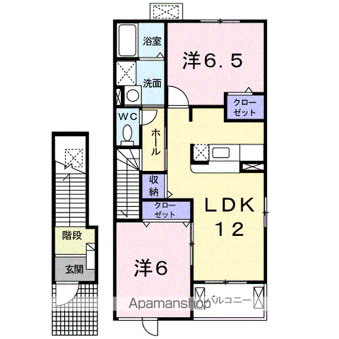マナサフラワー(2LDK/2階)の間取り写真