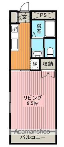 パレ・ド・メナールB棟(1K/3階)の間取り写真