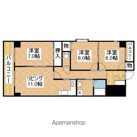 メゾン桜山(3LDK/9階)の間取り写真