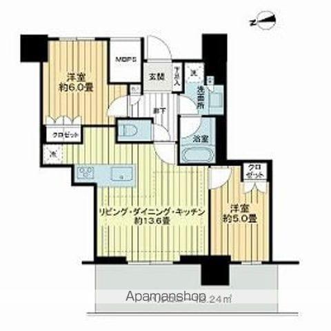 ライオンズタワー柏(2LDK/21階)の間取り写真