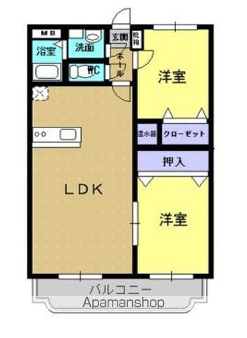 Y&M ANDOU(2LDK/3階)の間取り写真