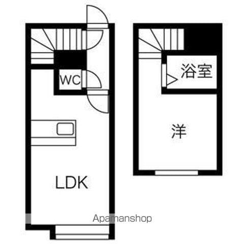 AMS入船V(1LDK/1階)の間取り写真