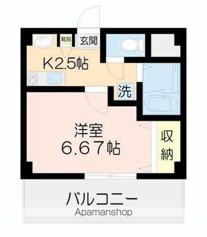 中央本線 荻窪駅 徒歩10分 2階建 築26年(1K/1階)の間取り写真