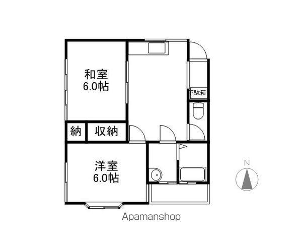 ハイツひまわり(2DK/2階)の間取り写真