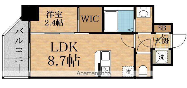SERENITE SHIN-OSAKA GRANDE MILIE(1LDK/3階)の間取り写真