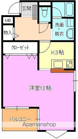 ドエルくすのき(ワンルーム/4階)の間取り写真