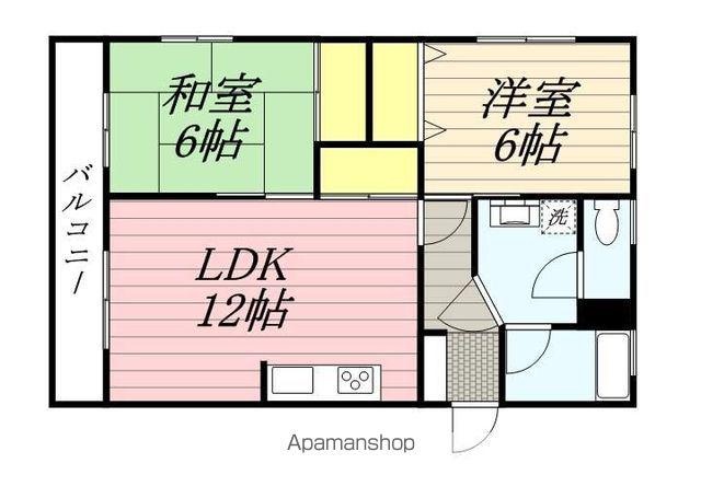 コーポ清風台(2LDK/1階)の間取り写真
