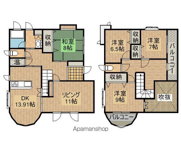 岩手県盛岡市 2階建 築27年(4LDK)の間取り写真