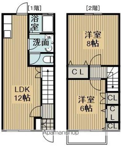 フェアリー詩季(2LDK/1階)の間取り写真