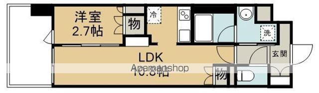 プラウド川越(1LDK/3階)の間取り写真