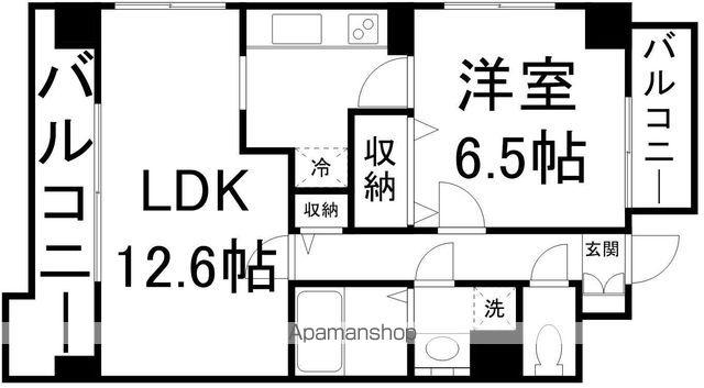 サンヴァーリオ新田駅前Ⅰ(1LDK/2階)の間取り写真