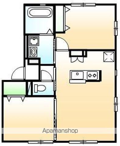 フルール(2LDK/1階)の間取り写真
