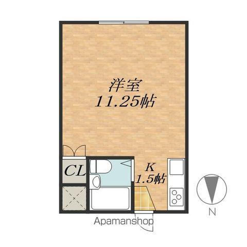 コーポリバーストーン(1K/2階)の間取り写真