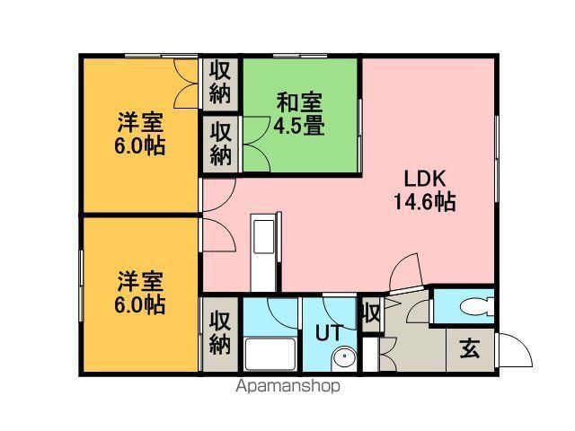 メゾンリバージⅠ(3LDK/2階)の間取り写真