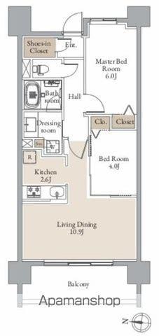 レジディア仙台北四番丁プレイス(2LDK/10階)の間取り写真