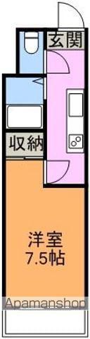 ピュアコート高須(1K/4階)の間取り写真