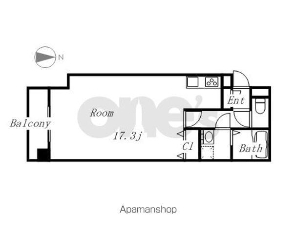 ビ・アバンス(ワンルーム/1階)の間取り写真