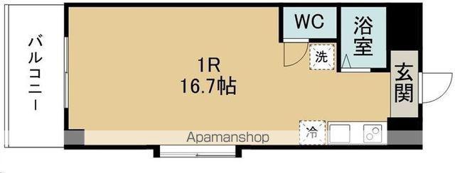 フォレスト旭ケ丘(ワンルーム/3階)の間取り写真