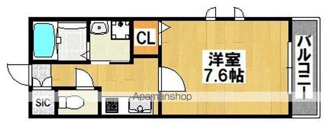 フィアスコート羽衣(1K/1階)の間取り写真