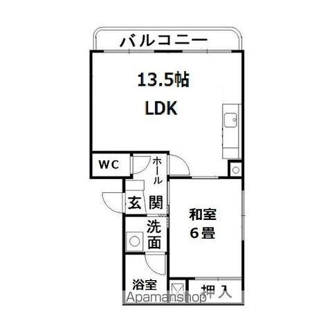 コーポミツエ(1LDK/3階)の間取り写真