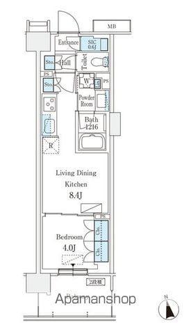 スカイグランデ津田沼(1LDK/10階)の間取り写真