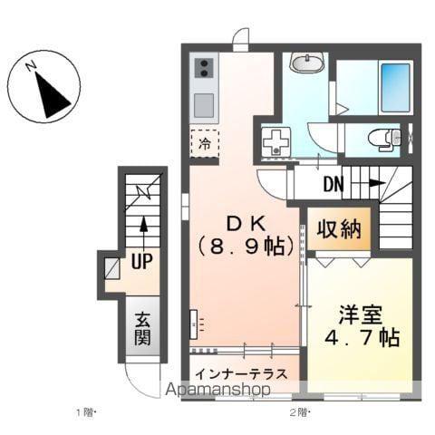 SEIRAN Ⅱ(1LDK/2階)の間取り写真