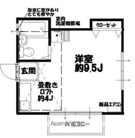 クロノス金沢文庫ウエスト(ワンルーム/2階)の間取り写真