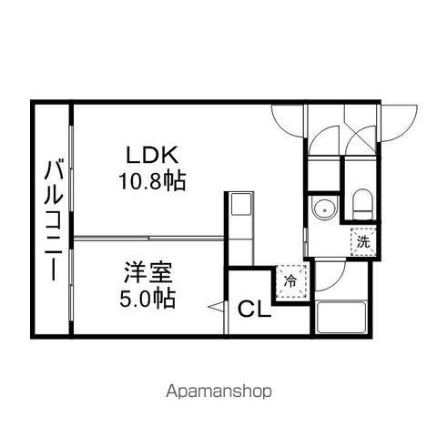 MIDTOWN TERRACE A棟(1LDK/4階)の間取り写真