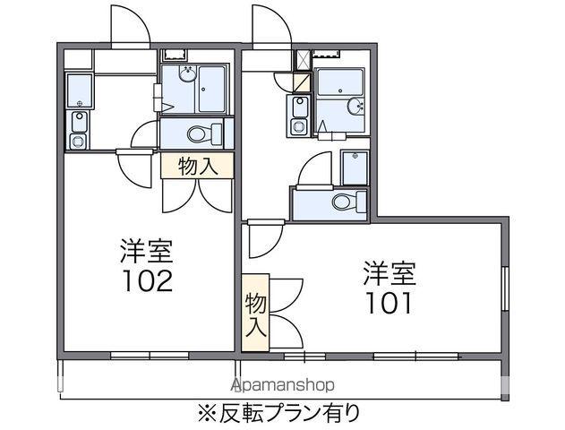 レオパレスこーぽ谷本(1K/2階)の間取り写真