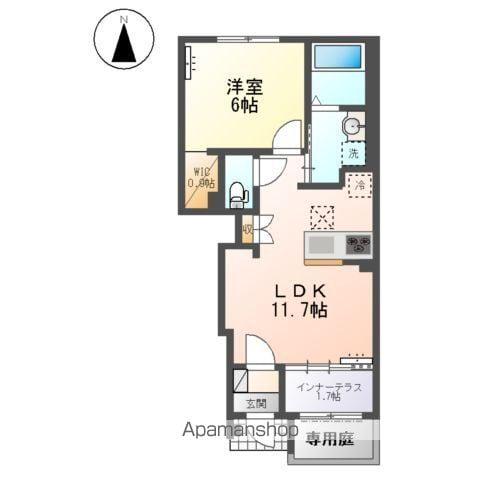 森本2丁目アパートⅢ(1LDK/1階)の間取り写真