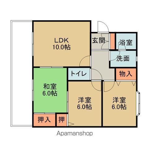 サクセスⅠ(3LDK/3階)の間取り写真