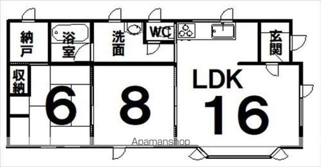 根室本線 帯広駅 徒歩38分 1階建 築31年(2LDK)の間取り写真
