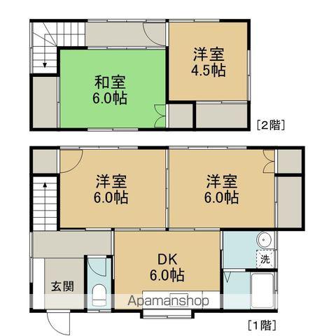 岩手県滝沢市 2階建 築49年(4DK)の間取り写真