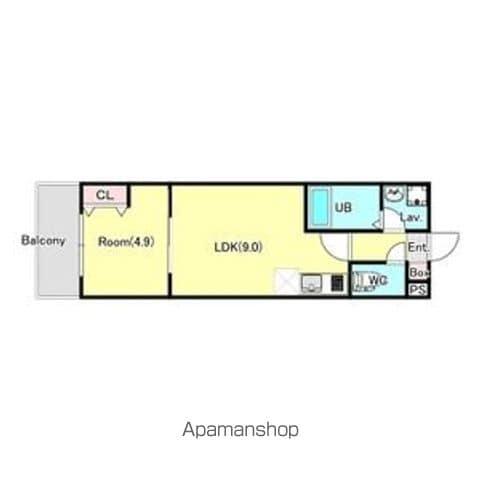 ジーメゾン春日部豊町(1LDK/1階)の間取り写真