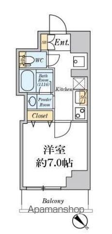 クレストコート志村坂上(1K/6階)の間取り写真
