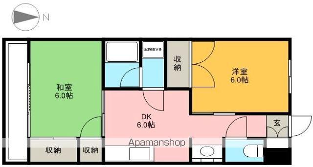 巳善ハイツ(2DK/2階)の間取り写真