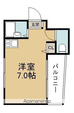 グラン SUN I(ワンルーム/6階)の間取り写真