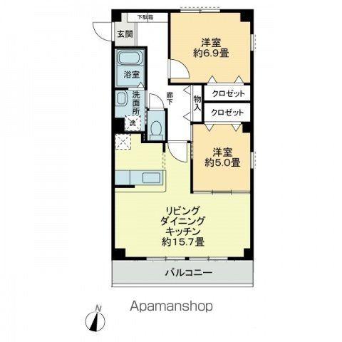 ピュアタウンエンジェル(2LDK/2階)の間取り写真