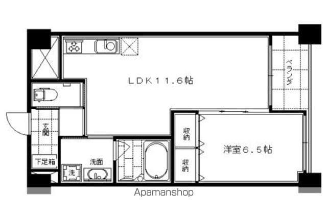 パレ朱雀門(1LDK/4階)の間取り写真