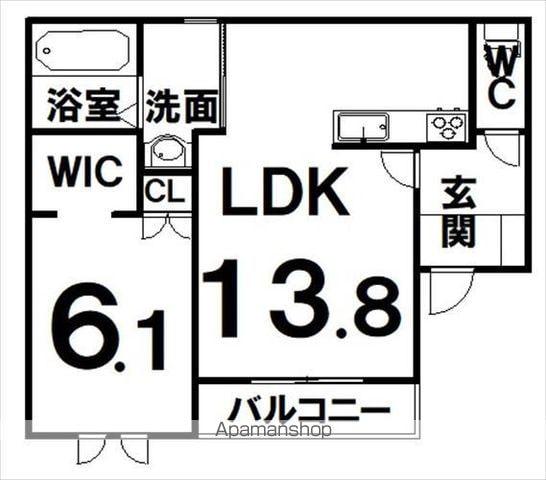 NEST(1LDK/3階)の間取り写真