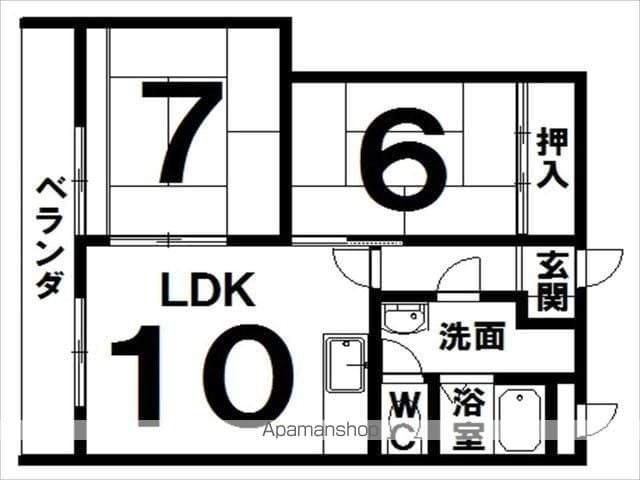 レイラーハイツ86(2LDK/3階)の間取り写真